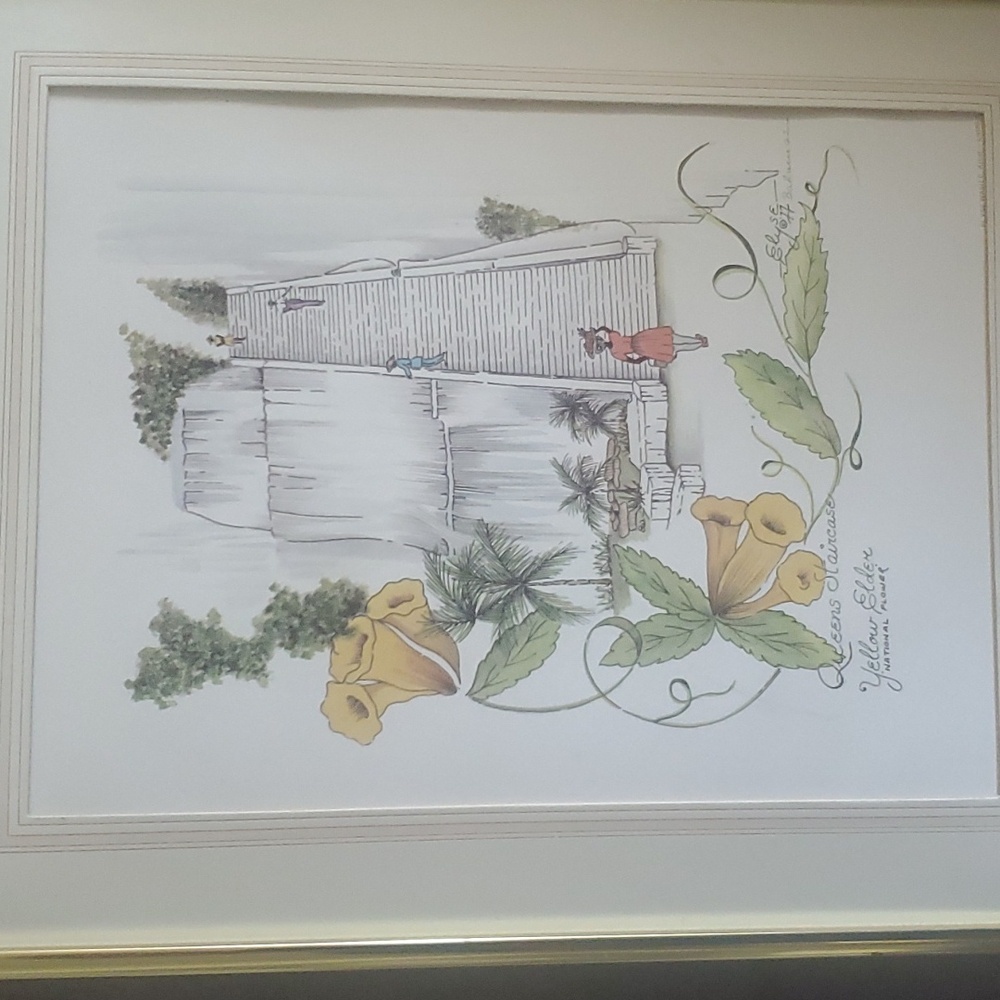 BAHAMA WATERCOLOR PRINT BY NASSAU ARTIST ELYSE.